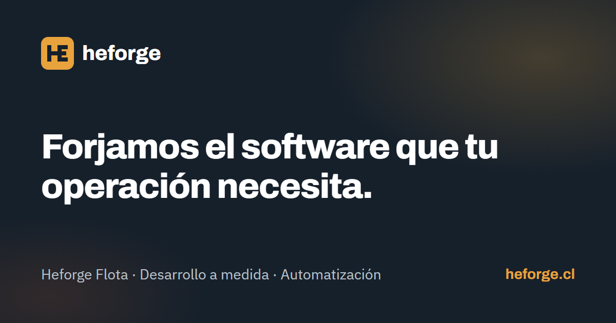 heforge, software para la operación de empresas en terreno